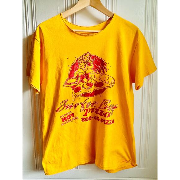 Stranger Things Surfer Boy Pizza Logo T-Shirt Men’s L - Picture 1 of 4